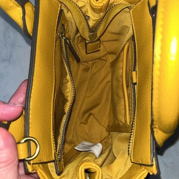 Philip Lim  Satchel. Crossbody Bag  mustard color  Expanding sides  Vegan   NWOT - Picture 12 of 15